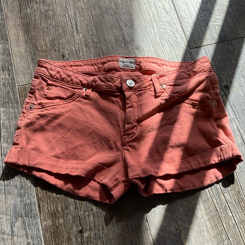 Hudson Hampton cuffed short burnt orange